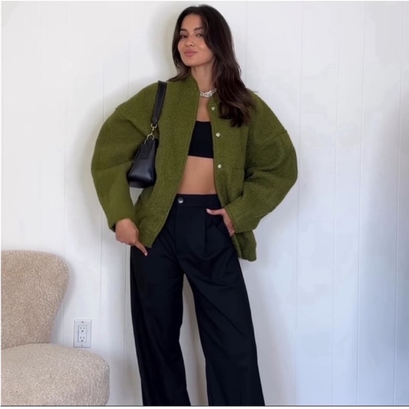 Zara Jackets & Coats Zara Textured Bomber Jacket Poshmark